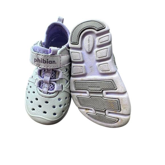 Phibian Kid's Purple Stride Rite Made 2 Play Sneaker Shoe Size 5 - Picture 5 of 10